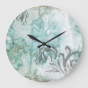 Non-Embellished Flower Spray III Large Clock