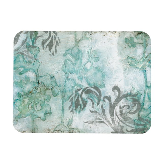 Non-Embellished Flower Spray III Magnet (Horizontal)