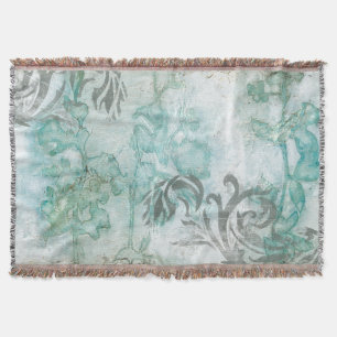 Non-Embellished Flower Spray III Throw Blanket