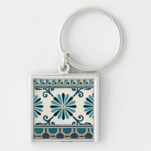Non-Embellished Indigo Frieze II Key Ring