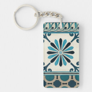 Non-Embellished Indigo Frieze II Key Ring