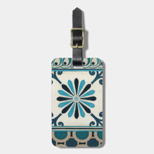 Non-Embellished Indigo Frieze II Luggage Tag