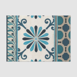 Non-Embellished Indigo Frieze II Tissue Paper