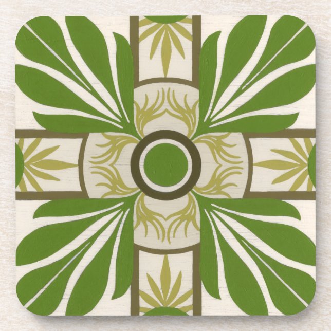 Non-Embellished Palm Motif I Coaster (Front)