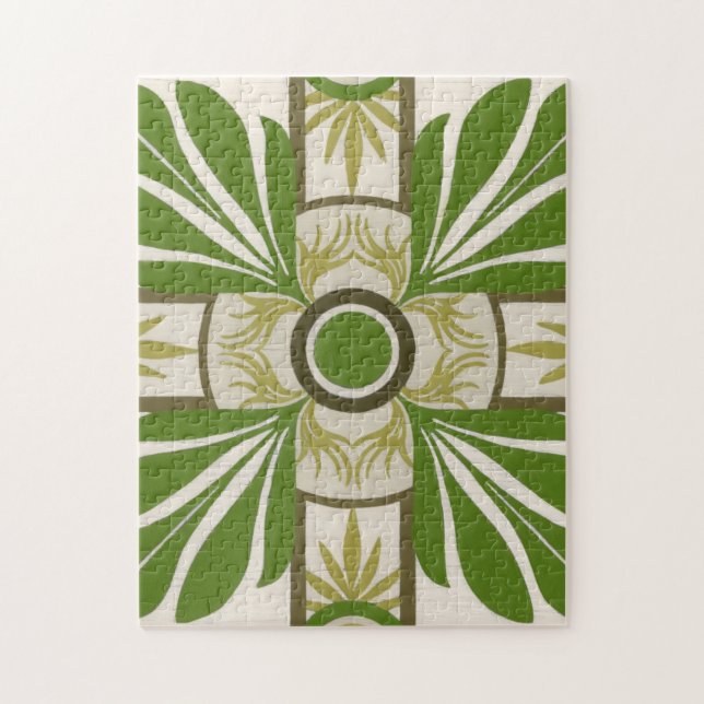 Non-Embellished Palm Motif I Jigsaw Puzzle (Vertical)