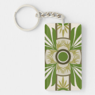 Non-Embellished Palm Motif I Key Ring