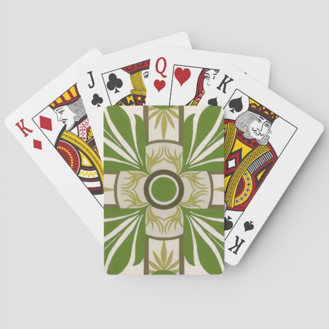 Non-Embellished Palm Motif I Playing Cards (Back)