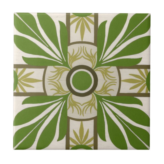 Non-Embellished Palm Motif I Tile (Front)