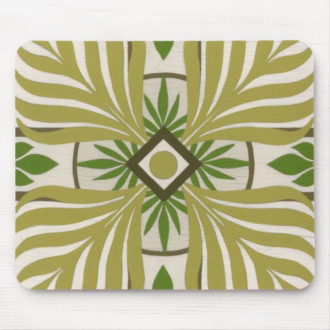Non-Embellished Palm Motif II Mouse Mat (Front)