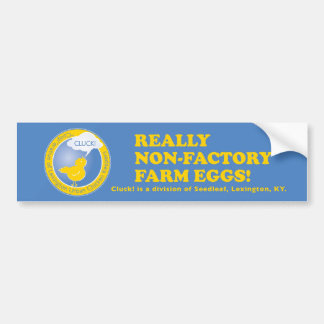 NON-FACTORY FARM EGG BUMPERSTICKER BUMPER STICKER