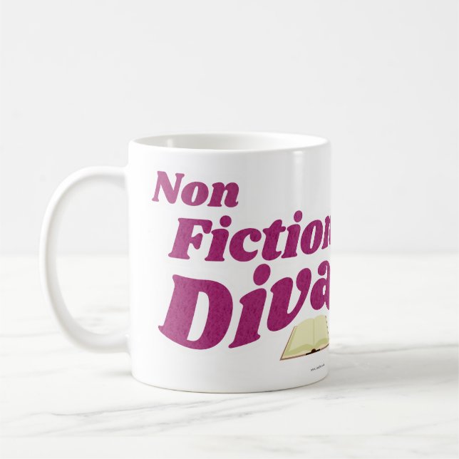  Non Fiction Diva Sassy Writing Art Slogan Coffee Mug (Left)