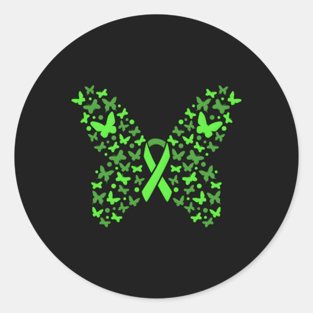 Non-Hodgkin Lymphoma Awareness Beat Cancer Chemoth Classic Round Sticker (Front)