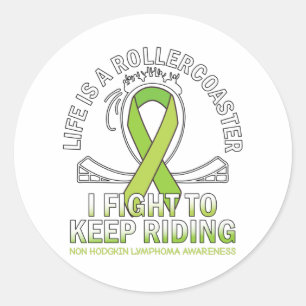 Non hodgkin lymphoma cancer awareness classic round sticker