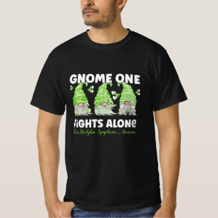 Non Hodgkin Lymphoma Cancer Lime Ribbon Gnome T-Shirt