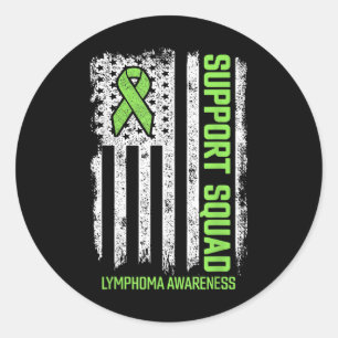 Non-hodgkin Lymphoma Support Squad Lymphoma Cancer Classic Round Sticker