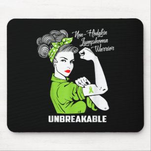 Non-hodgkin Lymphoma Warrior Unbreakable Awareness Mouse Mat
