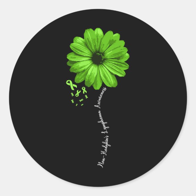 Non-hodgkin’s Lymphoma Awareness Warrior Pretty Classic Round Sticker (Front)