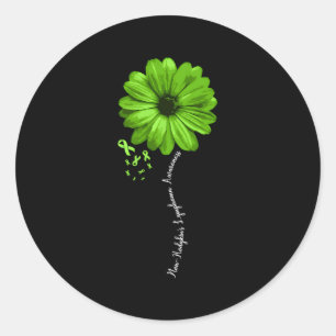 Non-Hodgkinâ€™S Lymphoma Awareness Warrior Pretty  Classic Round Sticker