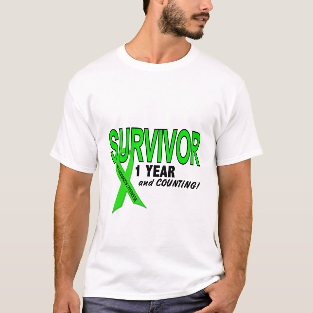 Non-Hodgkins Lymphoma 1 Year Survivor T-Shirt (Front)