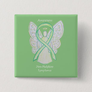 Non-Hodgkins Lymphoma Angel Lime Green Ribbon Pins