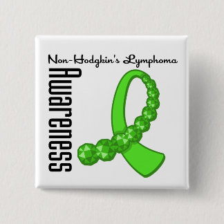 Non Hodgkins Lymphoma Awareness Gemstone Ribbon 15 Cm Square Badge