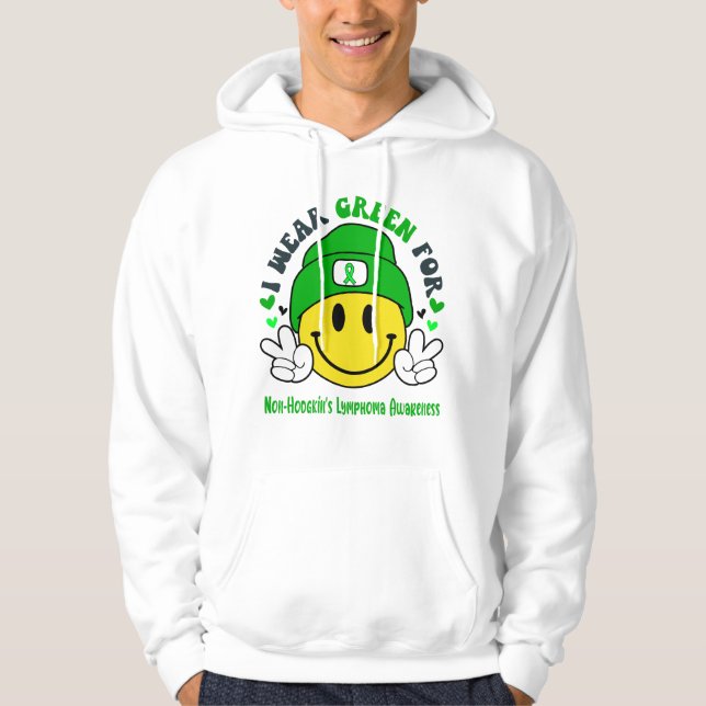 Non-Hodgkin's Lymphoma Awareness Ribbon Support  Hoodie (Front)