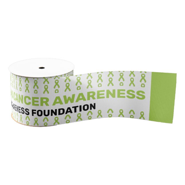 Non-Hodgkin's Lymphoma Cancer Awareness Patten Gro Grosgrain Ribbon (Spool)