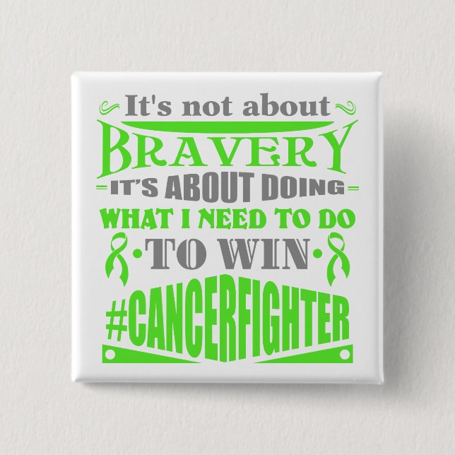 Non-Hodgkins Lymphoma Cancer Not About Bravery 15 Cm Square Badge (Front)