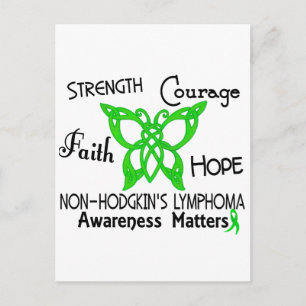 Non-Hodgkins Lymphoma Celtic Butterfly 3 Postcard