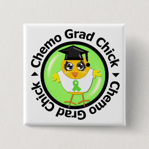 Non Hodgkins Lymphoma Chemo Grad Chick 15 Cm Square Badge