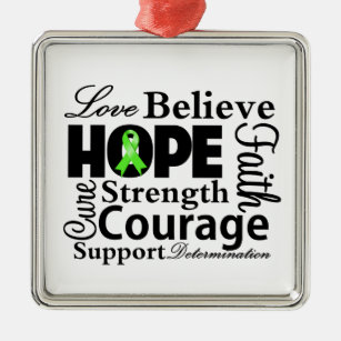 Non-Hodgkins Lymphoma Collage of Hope Metal Tree Decoration