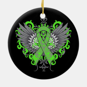Non-Hodgkins Lymphoma Cool Wings Ceramic Tree Decoration