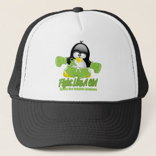 Non Hodgkin's Lymphoma Fighting Penguin Trucker Hat
