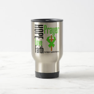 Non-Hodgkins Lymphoma Hope Love Faith Prayer Cross Travel Mug