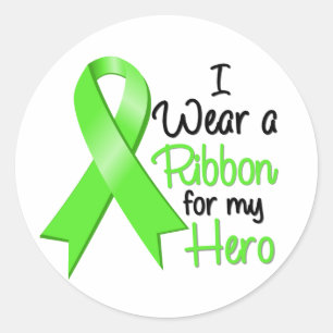 Non-Hodgkins Lymphoma I Wear a Ribbon For My Hero Classic Round Sticker