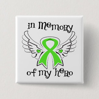 Non Hodgkins Lymphoma In Memory of My Hero 15 Cm Square Badge