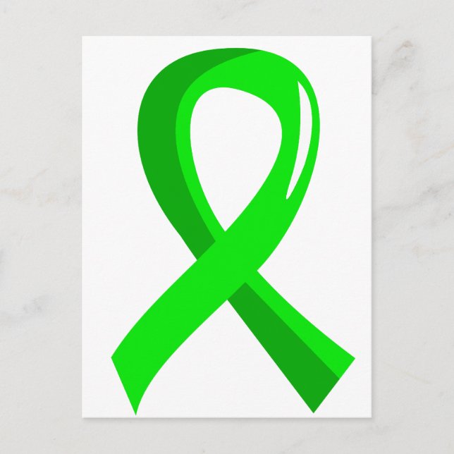 Non-Hodgkin's Lymphoma Lime Green Ribbon 3 Postcard (Front)