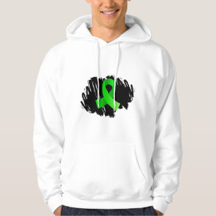 Non-Hodgkin's Lymphoma Lime Green Ribbon With Scri Hoodie
