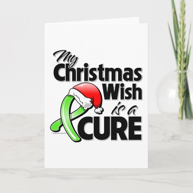 Non-Hodgkin's Lymphoma My Christmas Wish is a Cure Holiday Card (Front)