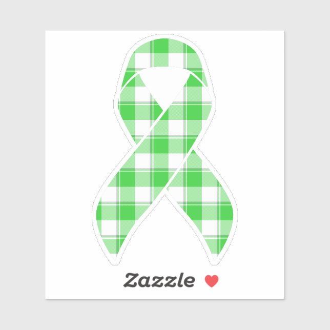 Non-Hodgkin's Lymphoma Plaid Green Ribbon (Sheet)