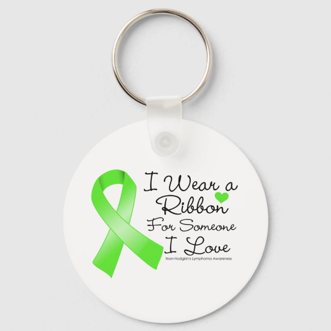 Non-Hodgkins Lymphoma Ribbon Someone I Love Key Ring (Front)