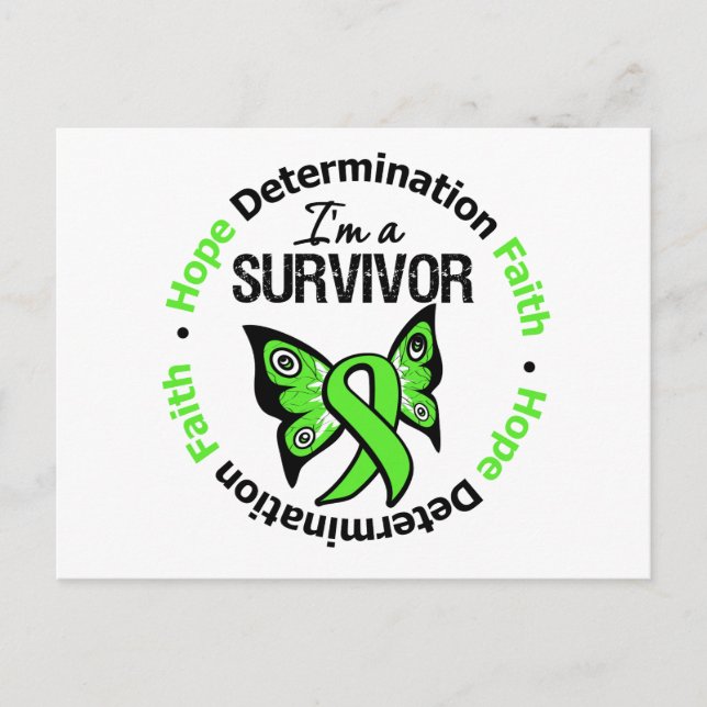Non-Hodgkin's Lymphoma Survivor Hope Determination Postcard (Front)