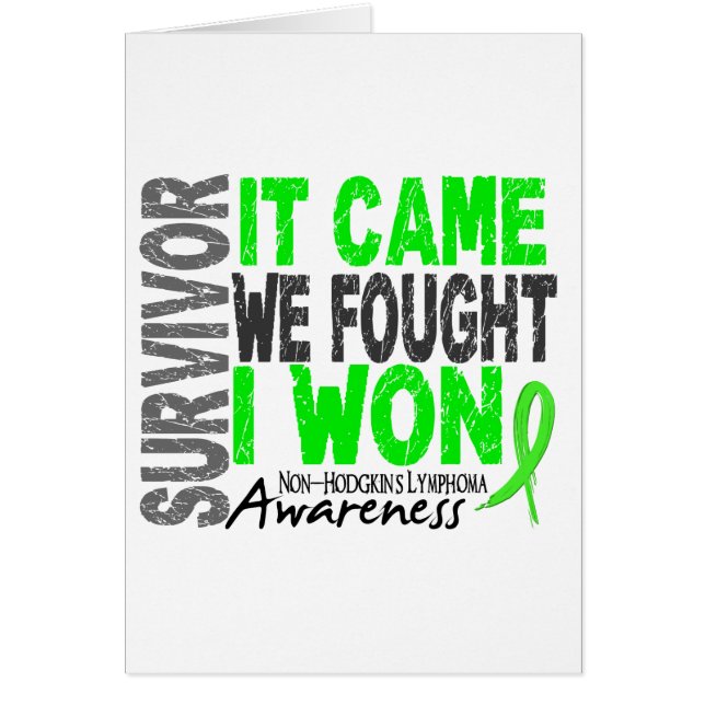 Non-Hodgkins Lymphoma Survivor It Came We Fought (Front)