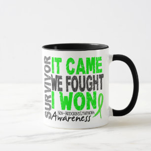 Non-Hodgkins Lymphoma Survivor It Came We Fought Mug