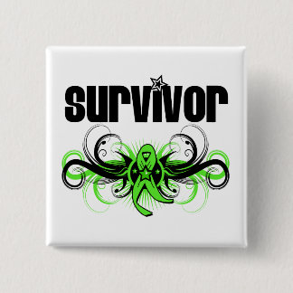Non-Hodgkins Lymphoma Survivor Wing Emblem 15 Cm Square Badge