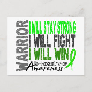 Non-Hodgkins Lymphoma Warrior Postcard