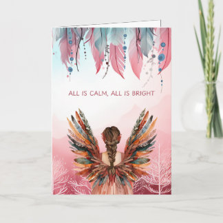 Non-Photo Bohemian Christmas Folded Holiday Card