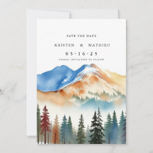 Non-Photo Custom Mountain Save The Date