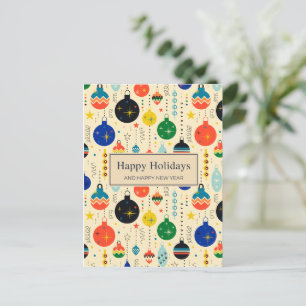 Non Photo Holiday Ornaments Postcard