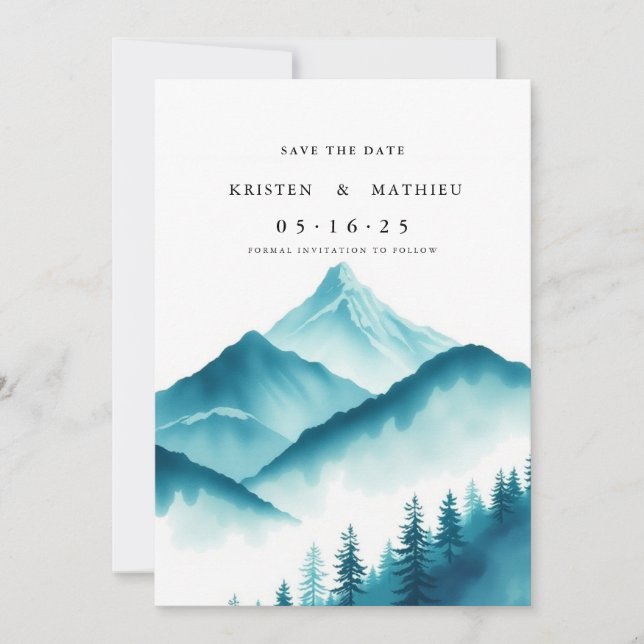  Non-Photo Mountain Save The Date (Front)